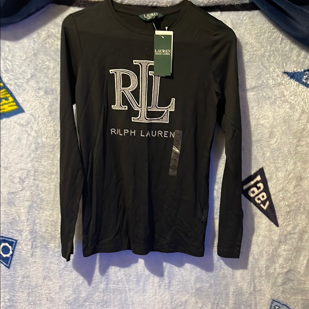 Ralph Lauren Black Logo Long Sleeve Tee